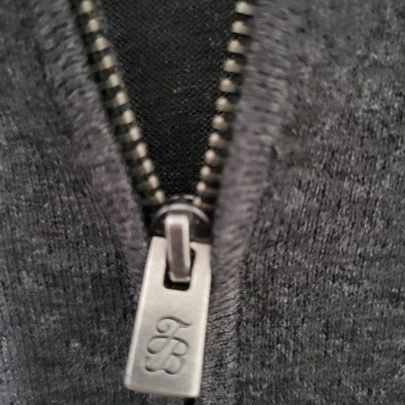 Tommy Bahama Grey Long-sleeve 1/2 Zip Cotton Blend Collard Dress. Size M - Picture 8 of 10